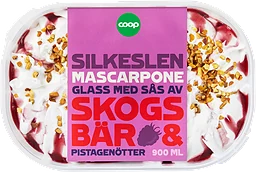 Glass Mascarpone Skogsbär & pistagenötter