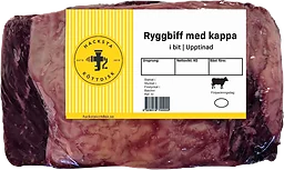 Ryggbiff Frystinad med kappa i bit ca 1kg Hacksta Köttdisk