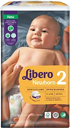 Blöjor Newborn Strl 2 3-6kg 64-p Miljömärkt Libero