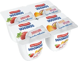 Yogurt Jordgubb Persika Passion 0,1% 4-p 100g Yoginos
