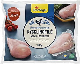 Kycklingfilé Fryst 1kg Kronfågel