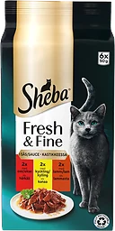 Kattmat Oxe/Kyckling/Lamm 6x50p Sheba