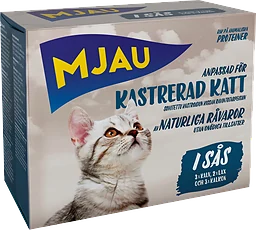 Kalv/lax/kalk För Kastrerad Kattmat Sås 8-pack