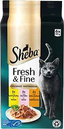 Kattmat Kyckling/Lax/Kalkon 6x50g Sheba