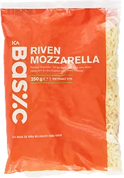 Mozzarella riven 250g ICA Basic