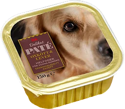 Hundmat oxkött & lever i paté 150g ICA