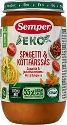 Spagetti & köttfärssås Från 1år 235g KRAV Semper