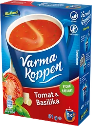 Soppa Tomat & Basilika Varma Koppen 61g Blå Band