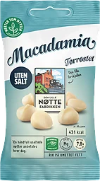 Macadamianötter Uten Salt 60g Den Lille Nöttefabrikken