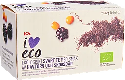 Svart te Havtorn & skogsbär Ekologisk 20-p ICA I love eco