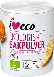 Bakpulver Ekologiskt 120g ICA I love eco