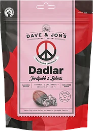 Dadlar Peacemärke Jordgubb och Lakrits 125g Dave & Jon's
