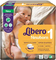 Blöjor Newborn 1, 2-5 kg 24-pack Libero
