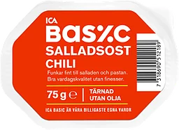 Salladsost chili tärnad 75g ICA Basic
