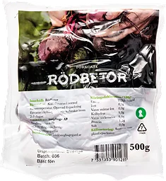 Förkokta klyftade Rödbetor 500g Klass 1
