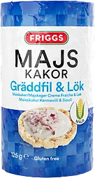 Majskakor Gräddfil & lök 125g Friggs