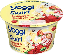 Vaniljyoghurt Swirl Jordgubb Smultron