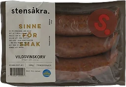 Vildsvinskorv 78% Kötthalt 300g Stensåkra