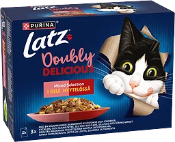 Kattmat Agail Doubly Delicious Mix Selection géle 12-p 1020g Latz