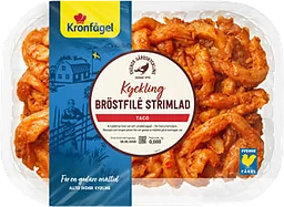 Kycklingbröstfilé taco strimlad ca 600g Kronfågel