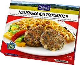 Italienska kalvfärsbiffar Fryst 400g Familjen Dafgård