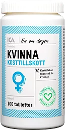 Multivitamin Kvinna Kosttillskott 100st ICA Hjärtat