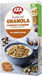 Granola Hasselnöt & cashew 475g AXA