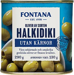 Oliver Halkidiki utan kärna 290g Fontana