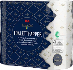 Toalettpapper Extra fint 4-p Miljömärkt ICA