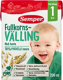 Fullkornsvälling med havre Drickfärdig Från 1år
