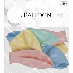 Ballong pastell 8p Happy Party