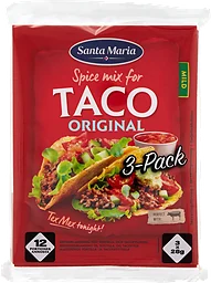 Taco Kryddmix Original Mild 28g 3-p Santa Maria