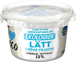 Crème fraiche Lätt 13% 2dl KRAV ICA I love eco