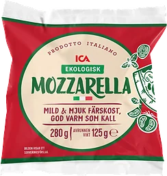 Mozzarella Ekologisk 125g ICA I love eco