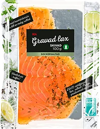 Lax gravad skivad 100g Miljömärkt ICA