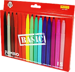 Fiberpennor Jumbo Basic 15p Sense