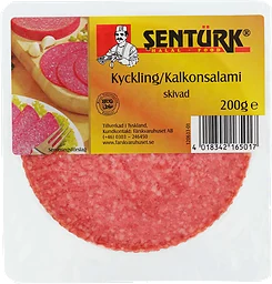 Kyckling Kalkonsalami skivad 200g Sentürk