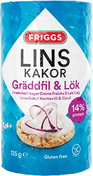 Linskakor Gräddfil & Lök Glutenfri 125g Friggs