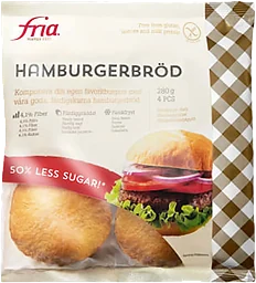 Hamburgerbröd Glutenfri Fryst 280g Fria