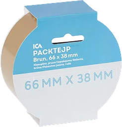 Packtejp Brun 38mmx66m ICA Home