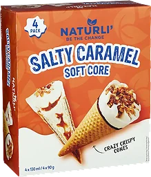 Glasstrut Salty caramel soft core vegansk 4-p
