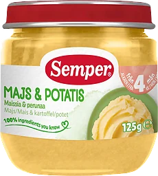 Majs & potatis Från 4m 125g Semper