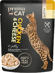 Kattmat Fillets Kyckling med ost i gele 50g PrimaCat