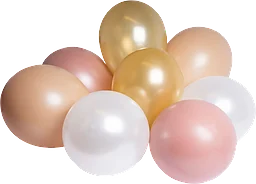 Ballong guld/rosa mix 8-p Happy Party