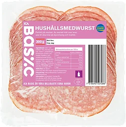 Hushållsmedwurst 300g ICA Basic
