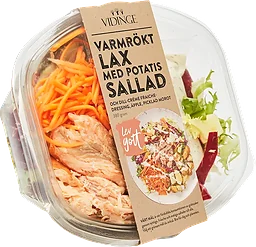 Sallad med Varmrökt Lax & Potatissallad