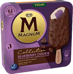 Glasspinnar Blueberry cookie vegansk 3-p