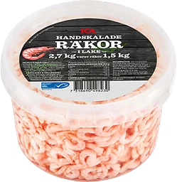 Räkor handskalade i lake 1,5 kg ICA