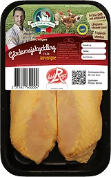 Gårdsmajskycklingfilé med skinn ca 380g La belle de France