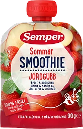 Smoothie sommar Äpple & jordgubb Från 6m 90g Semper